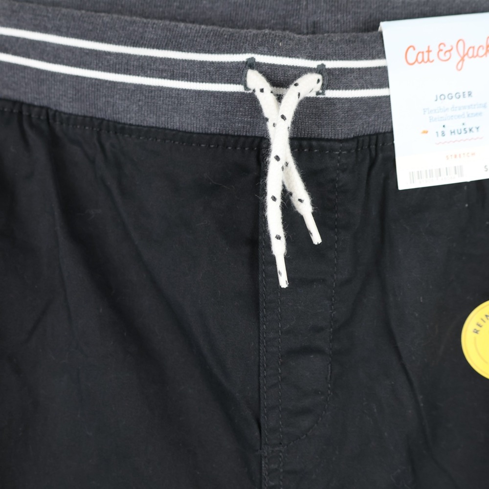 Cat & Jack Jogger Pants Boys 18 Husky Reinforced Knee Stretch Drawstring New - Picture 4 of 13